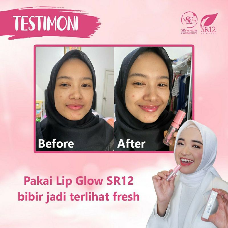 Lip Glow Magic SR12 - Lip Glossy - Pelembab Bibir - Pencerah Bibir