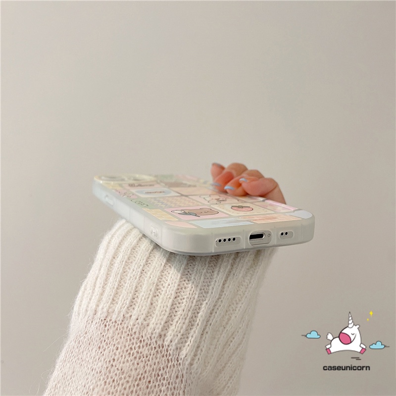 Case Kotak-Kotak Lucu Samsung A14 A13 A04 A12 A04S A50 A50s A30s M23 A33 A53 A73 5G A32 A52 A72 A20 A30 A31 A21s A10s A51 A20s A11 A71 A52s A22 M32 A03s A02s M22 A03 A23 Bear Bunny Cover