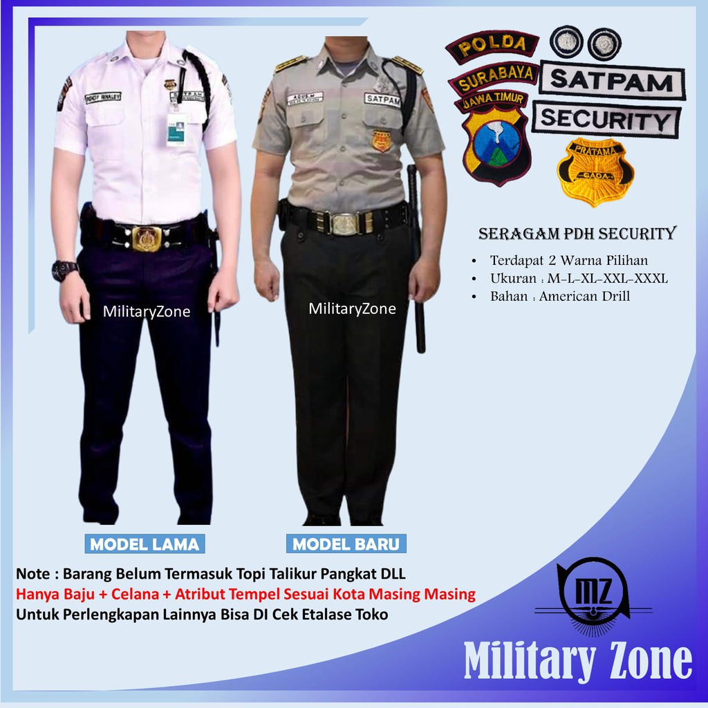 AJA    BAJU SERAGAM PDH SECURITY SATPAM BARU TERBARU  MURAH BANDUNG PDL PSH SAFARI KEAMANAN KANTOR