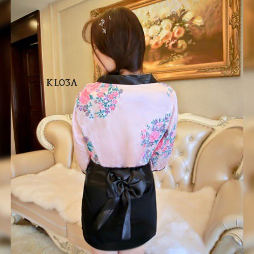 [READY STOK] KIMONO SEXY BAJU TIDUR KIMONO WANITA KIMONO JEPANG PINK KL03A