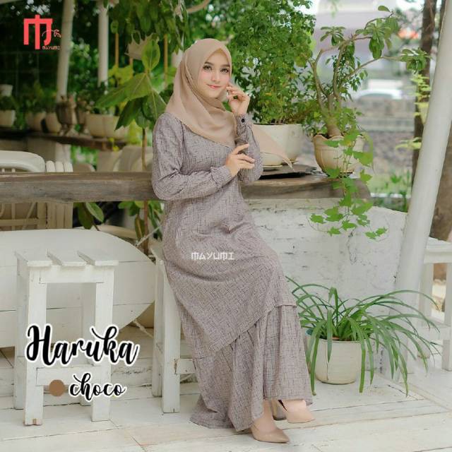 Haruka Dress Gamis Syari by Mayumi