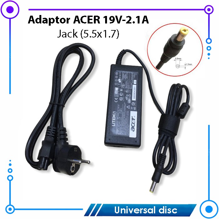 Charger Adaptor Laptop ACER 19V-2.1A 1248 Compatible