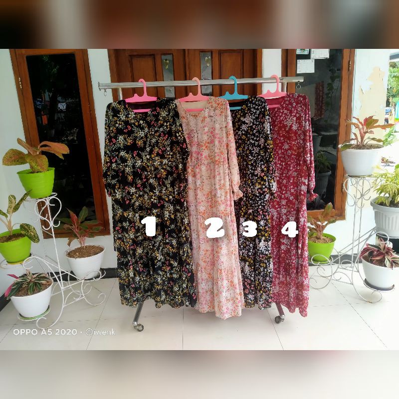 GAMIS BUNGA KECIL CERUTY BEBYDOL FULL FURING