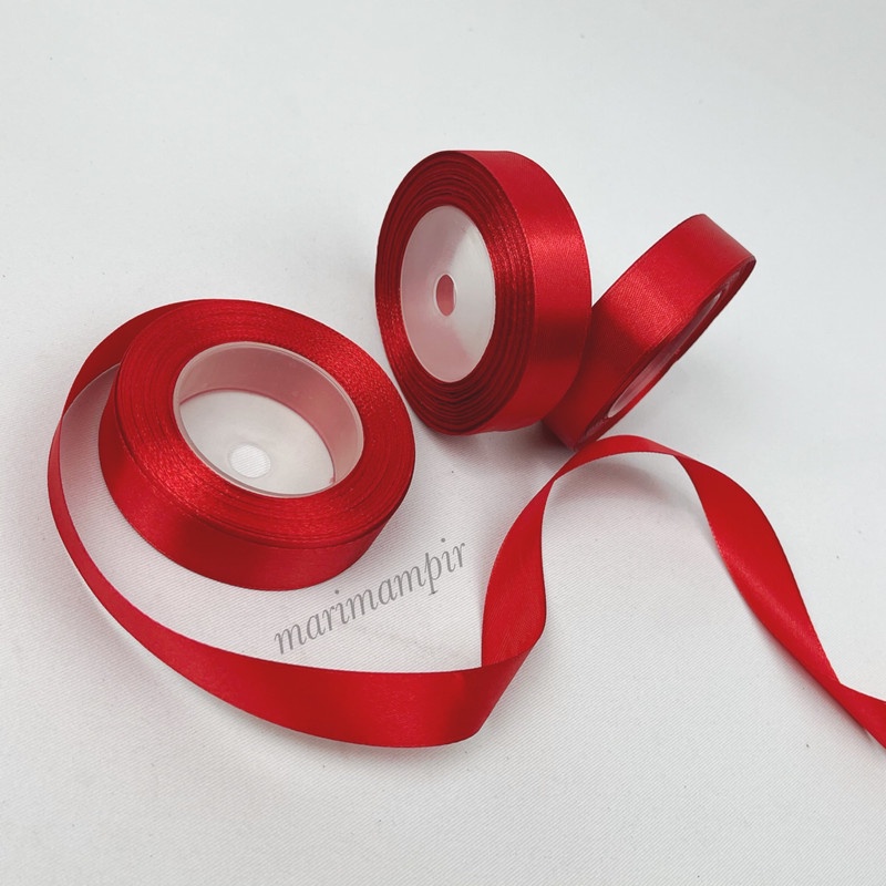 

PITA SATIN KAIN 3/4 INCI / 2 CM WARNA MERAH #026
