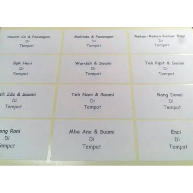

Cetak Stiker Label Undangan