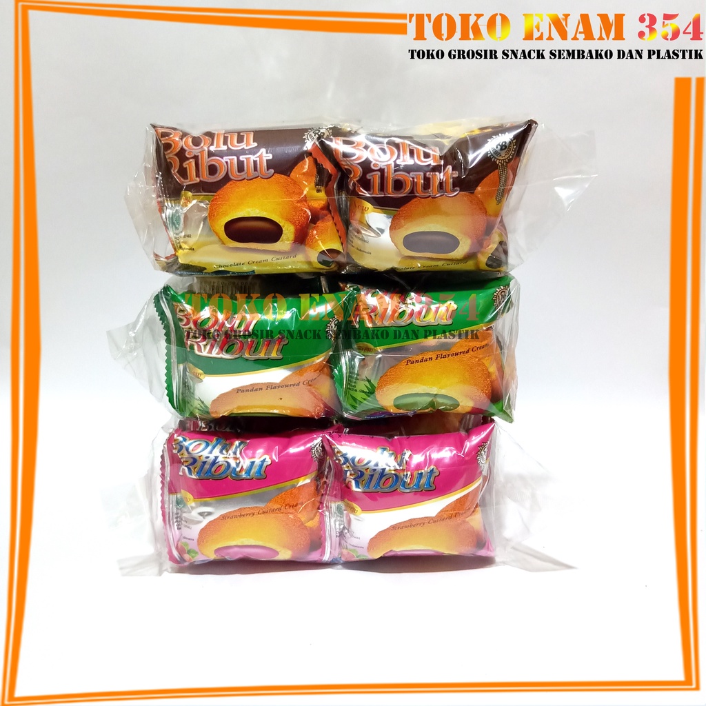 

Bolu Ribut Custard krim isi 10 pcs x 12 gr