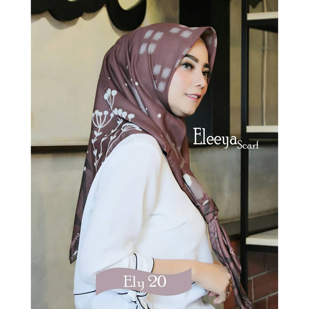 HIJAB SEGIEMPAT MOTIF ELY 20 II Eleeya Scarf