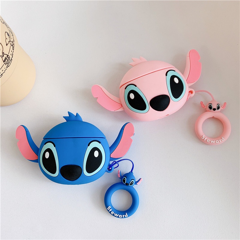 Casing Kartun Stitch Kompatibel Untuk Airpods1 2 3 Case Apple Wireless Bluetooth