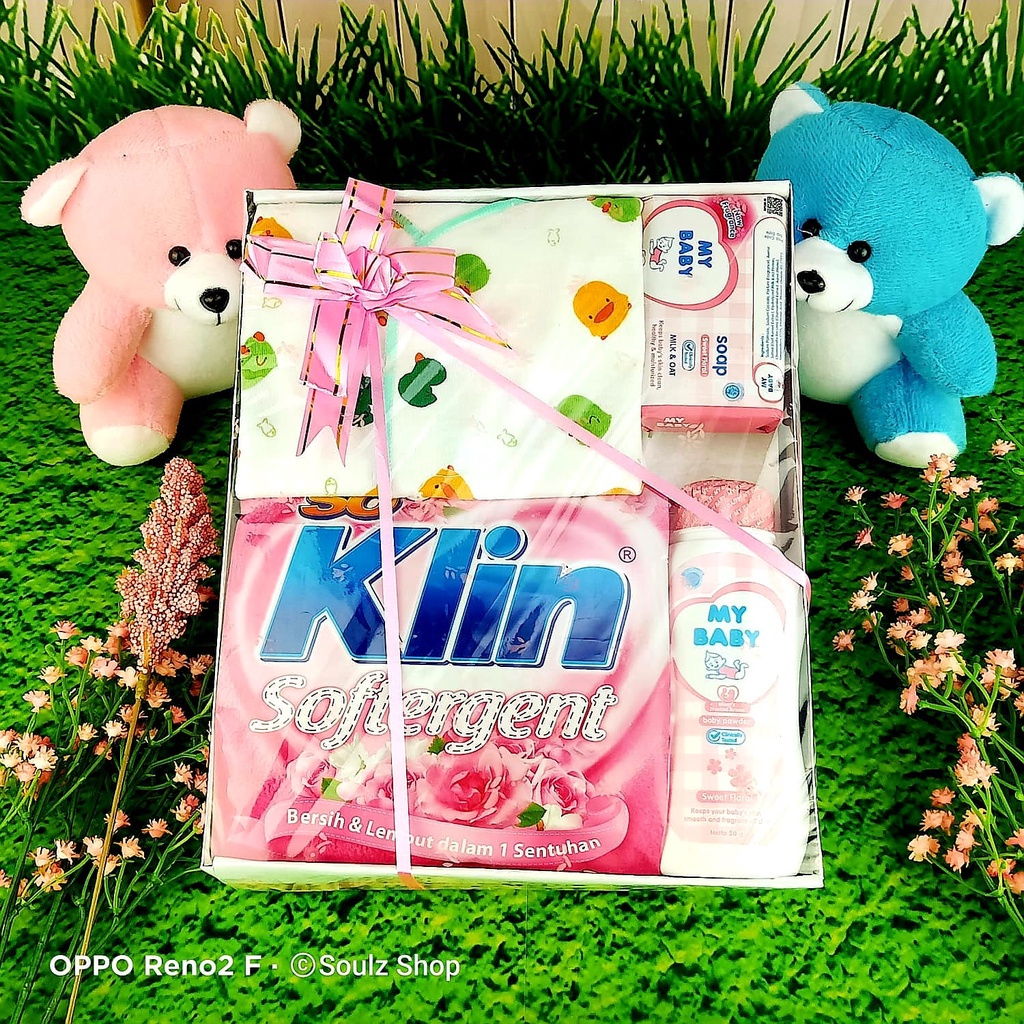 SOUL [Baby 16] Hamper Bayi Kado Lahiran Newborn Paket Set Lengkap  Cute Gift Parcel Real Pict Hampers baby boy and girl Parcel Bayi Laki-laki Perempuan