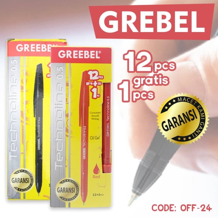 

tulis-alat-paket- pen greebel pulpen greebel 3 jenis warna pilihan technoline (off-24) - hitam