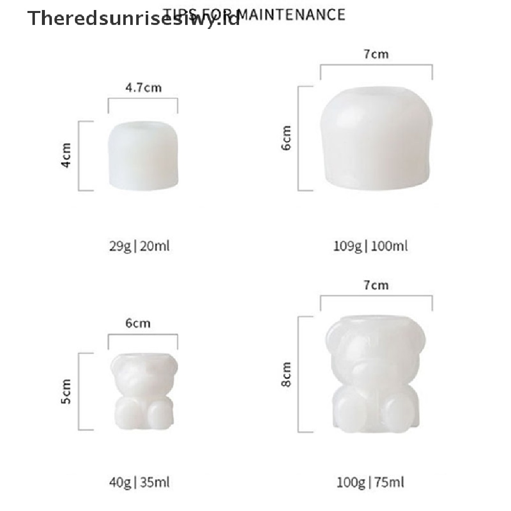 # Alat Rumah Tangga # Cetakan Es Batu / Cokelat / Krim Bentuk Beruang / Bunga Bahan Silikon