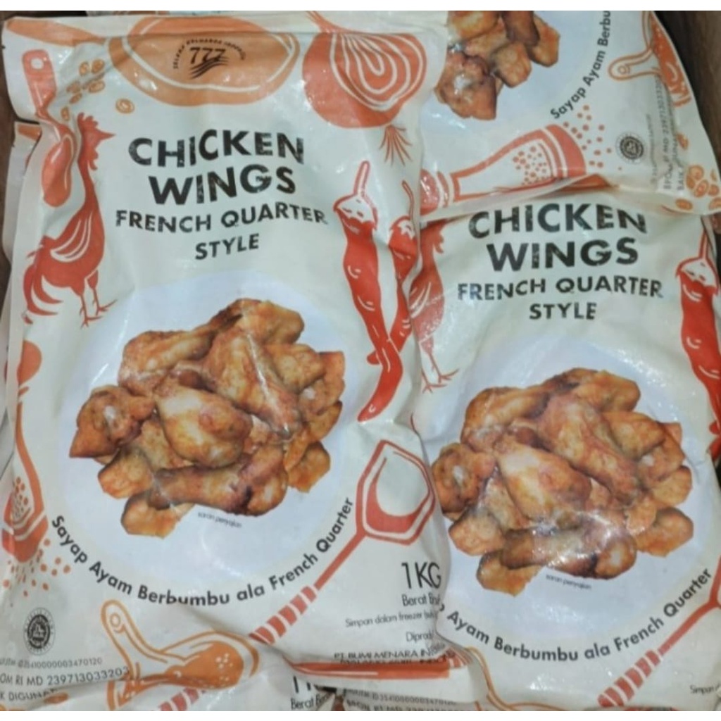 

Premium Chicken wings French Quarter Style 1 Kg | Sayap Ayam