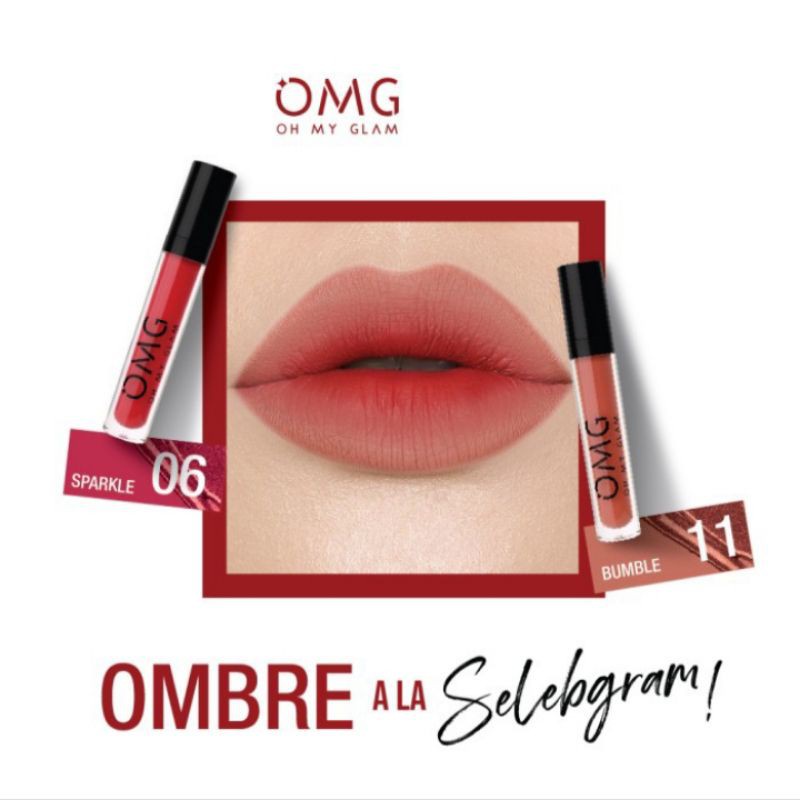 PROMO OMG (OH MAY GLAM) Matte Kiss Lip Cream/LIPCREAM/Lipstik Murah/OMG