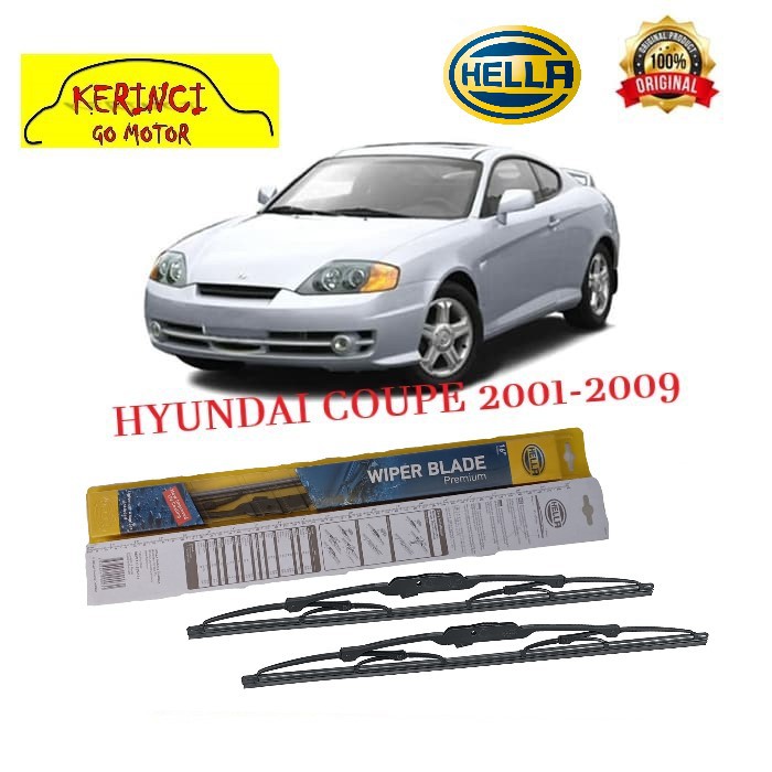 WIPER HYUNDAI COUPE 2001-2009 HELLA PREMIUM 21&quot; &amp; 16&quot; SEPASANG