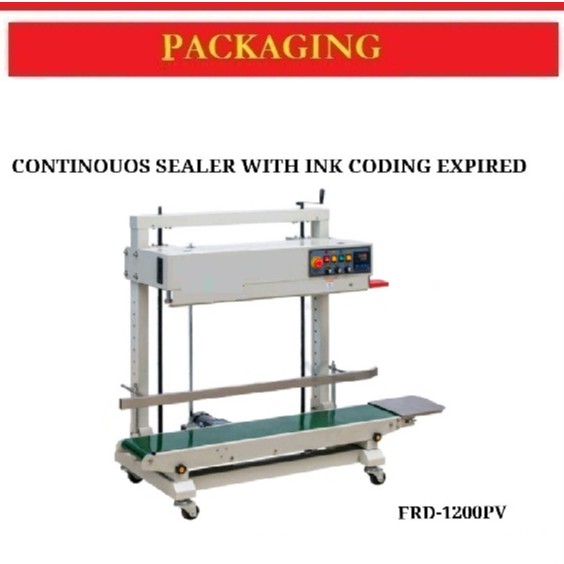 Continuous Band Sealer Mesin Segel Plastik Beras FRD-1200PV