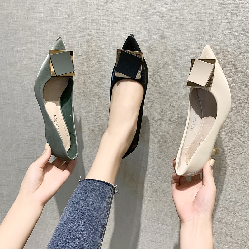 RYS - Graceful Square Sepatu Hak Heels Slip On Wanita Fashion Casual / Kantor - Ori Import