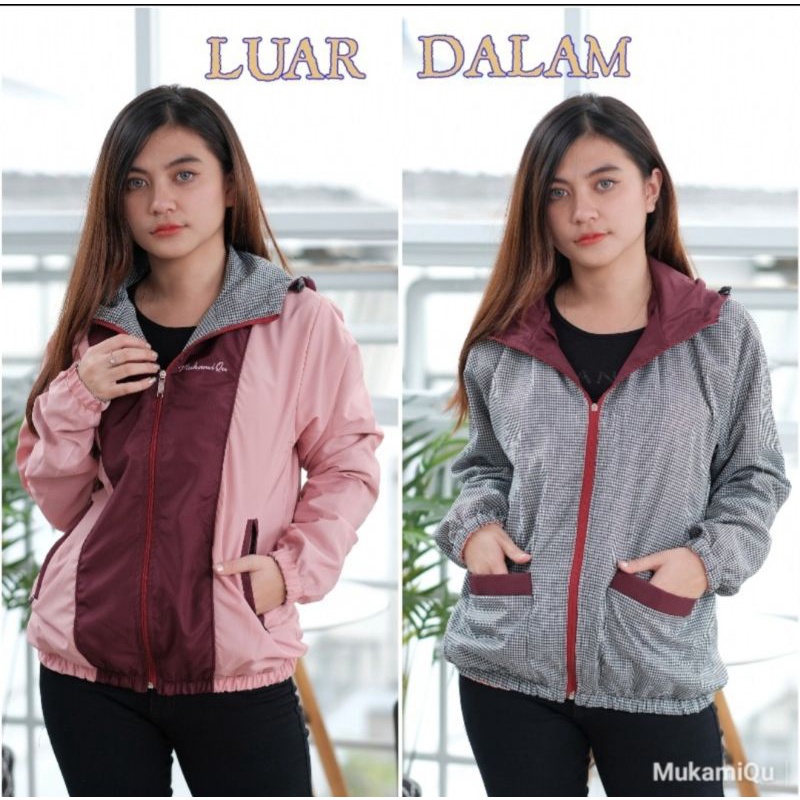 Jaket Wanita Valencia Jaket Hoodie Wanita Jaket Bolak Balik Terbaru ini