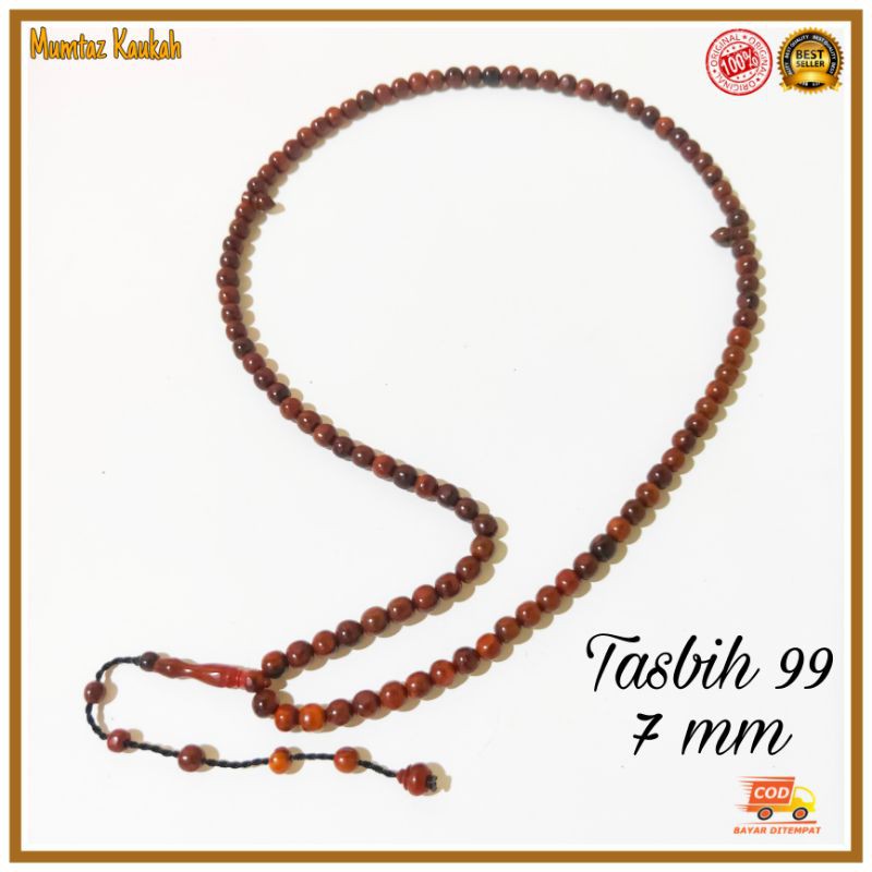 Tasbih kokka kaoka 99 bulat 7 mm polos original kaukah kaokah
