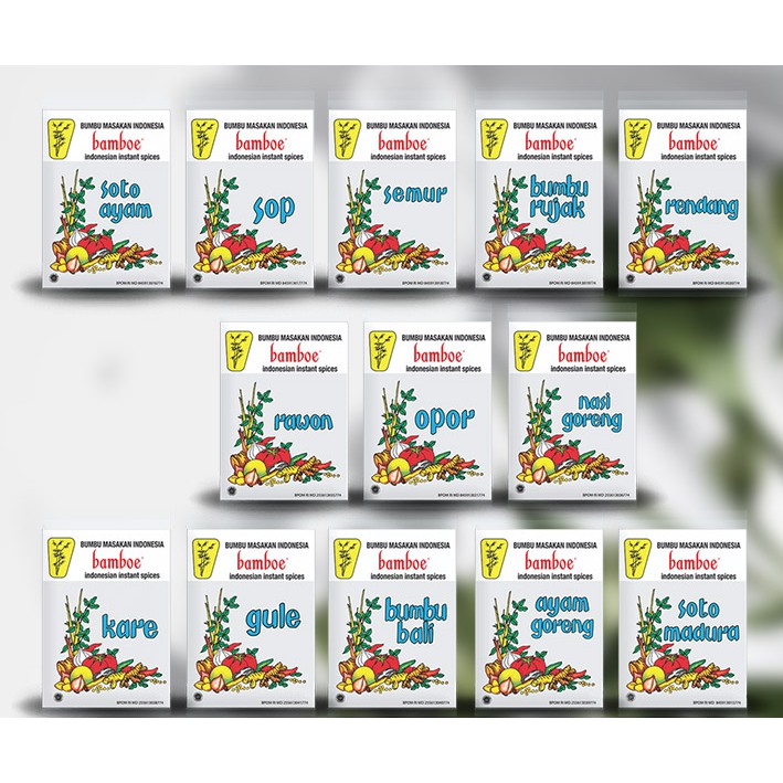 

Bumbu Bamboe Original 13 Varian Rasa | Bumbu Dapur | Bumbu Instan | Bumbu Praktis | 42gram