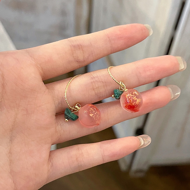 Anting Bulat Bahan Resin Gaya Korea Untuk Wanita