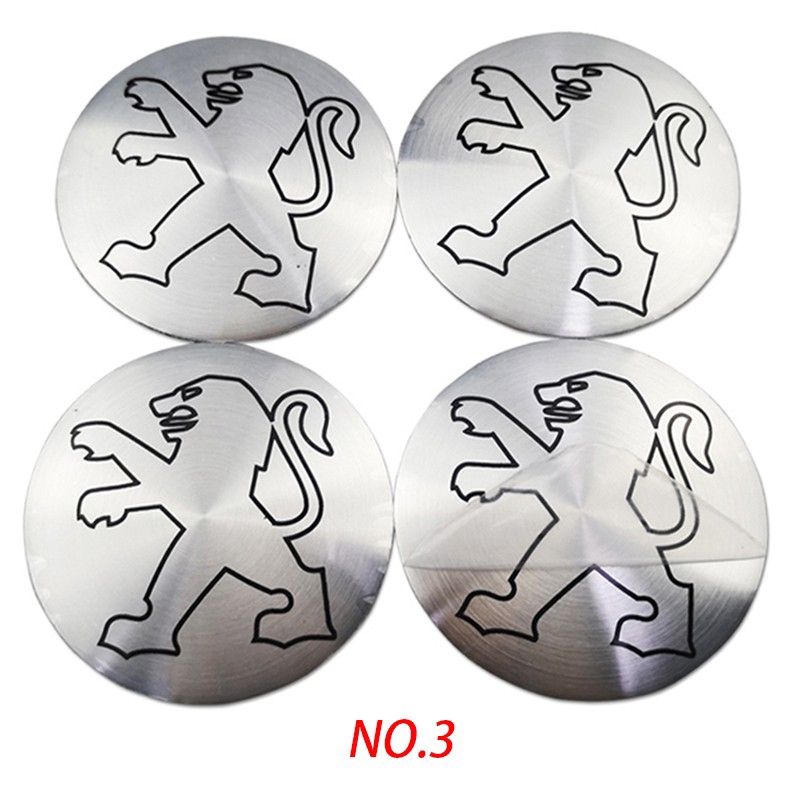 4pcs Stiker Emblem/Badge Night Knight 56mm Untuk Mobil Peugeot