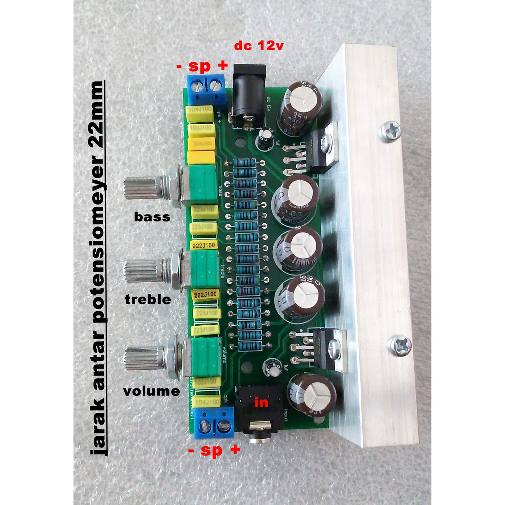 Modul TDA2003 Stereo 10W Power Amplifier Plus Tone control