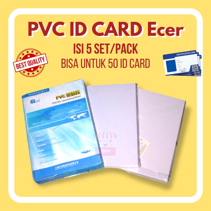 

Limited Bahan Pvc Id Card A4 Isi 5 Set (50 Id Card) Bergaransi
