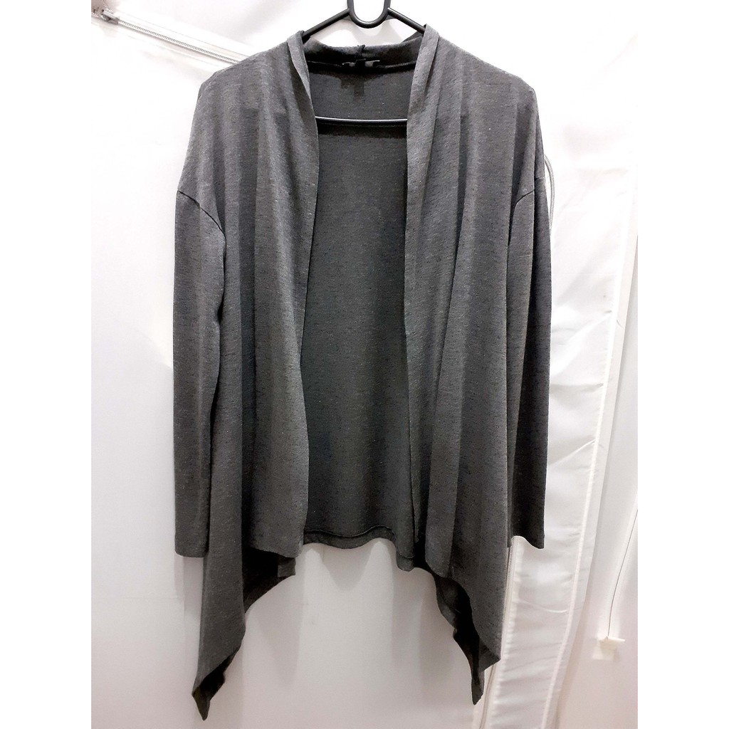 Outerwear Wanita Cardigan Abu-Abu