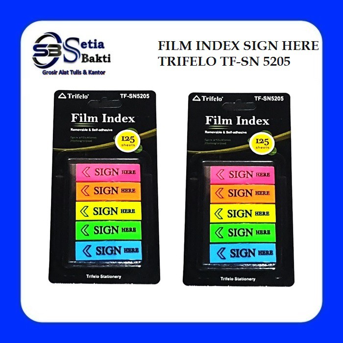 

TRIFELO Film Index Sign Here - Pembatas Penanda TF SN 5205 - 1 Pcs