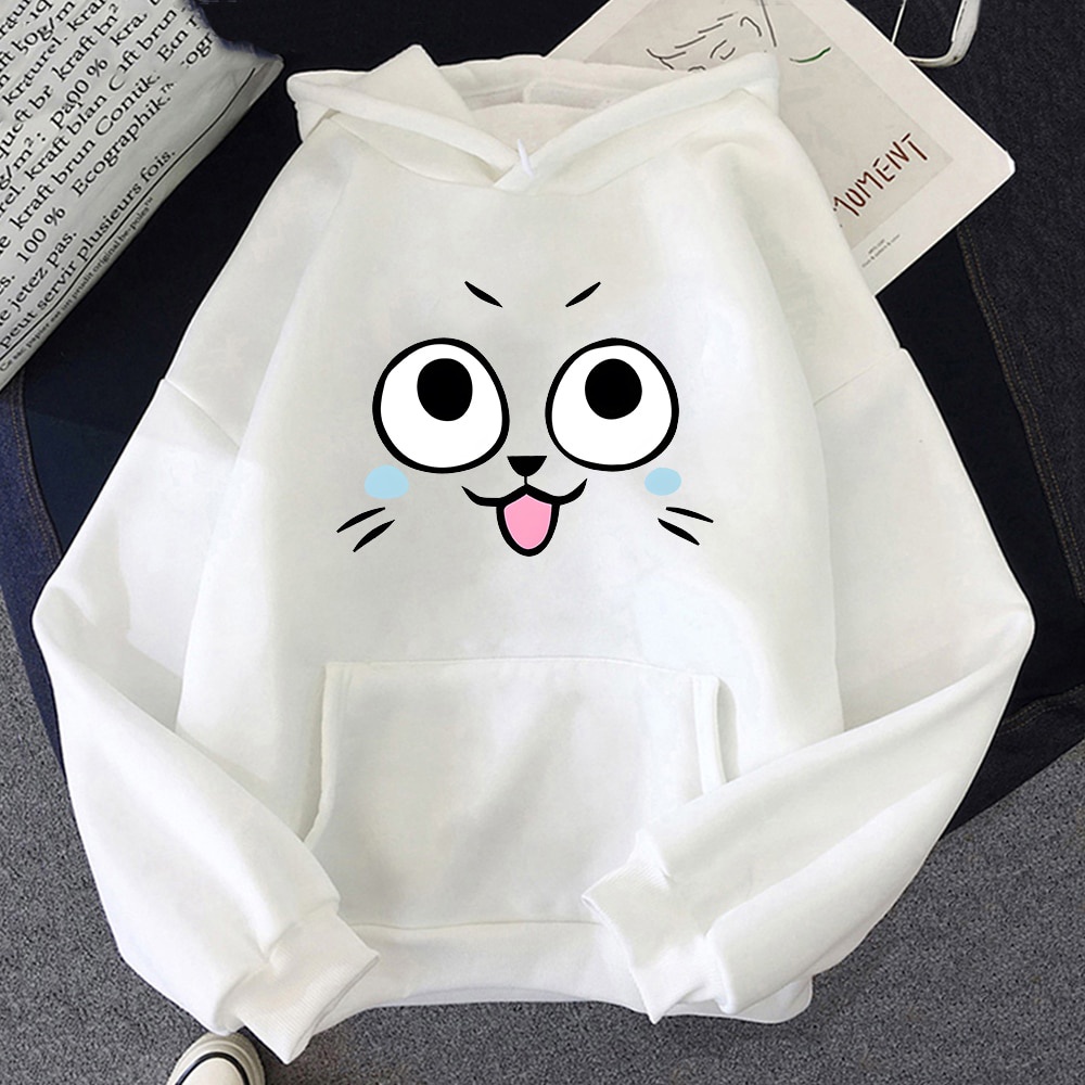 Hoodie Hodie Wajah Kucing Bahagia  jumbo bigsize pria wanita ukuran m l xl xxl xxxl xxxxl xxxxxl