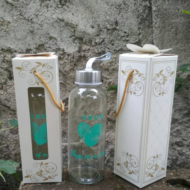Souvenir botol tumbler pernikahan+custom+kemas box