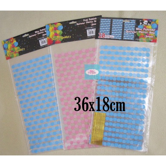 

Plastik Souvenir 36x18cm Polkadot utk Parcel Ultah