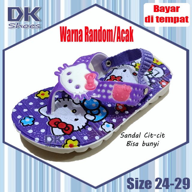 Sandal Cit-cit Balita Anak Perempuan Laki Karakter Superhero Kitty 24-29 / Sandal Bunyi Balita