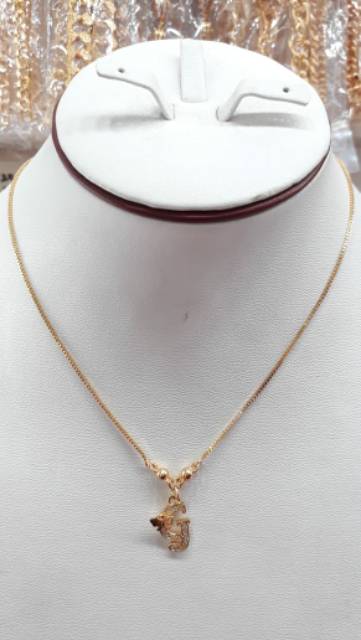 Fourfashion Kalung Rantai SIRKON initial huruf nama Motif Kupu-kupu