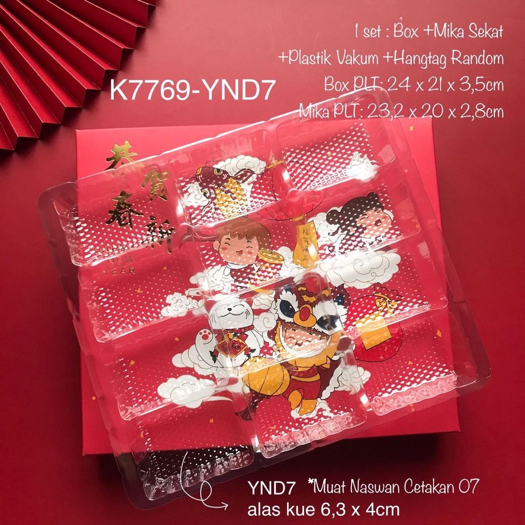 

K7769 isi 10 Kotak Imlek +Mika Sekat Nastar/ Lapis Legit/ Mochi/ Sincia K77 (SET) best seller