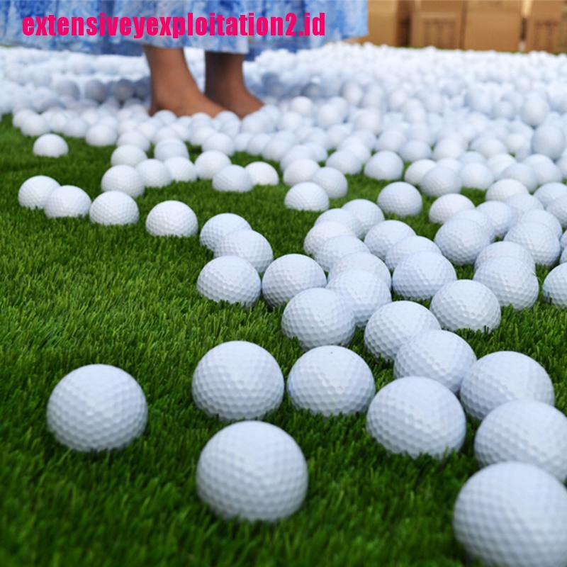 &lt; E2id &amp; &gt; 10pcs Bola golf Bahan Spons Warna Putih Untuk Latihan indoor / outdoor