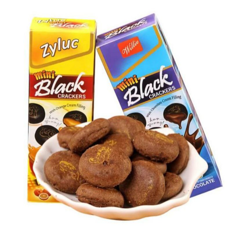 Zyluc Mini Black Crackers Biskuit Anak Cemilan Murah 50gr