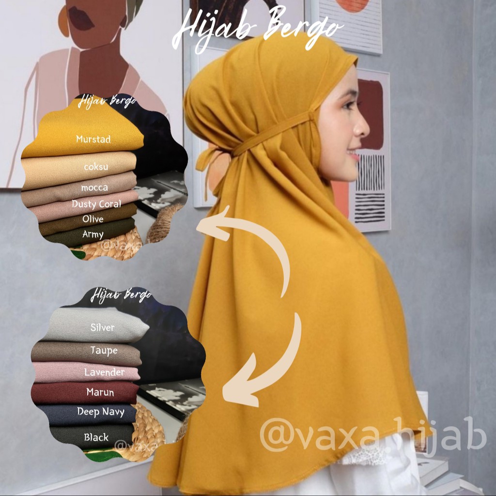 Hijab Bergo Maryam/ Hijab Instan Bergo Maryam