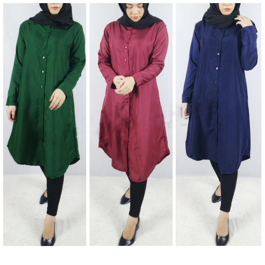 [12.12] Rx Fashion Pocket Tunik Bahan Wolfis Ukuran All Size Fit L 1R