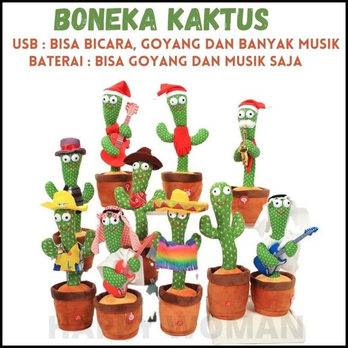 Cactus Toy Boneka Pintar Kaktus Joget Joged Kaktus Goyang Menari Dance
