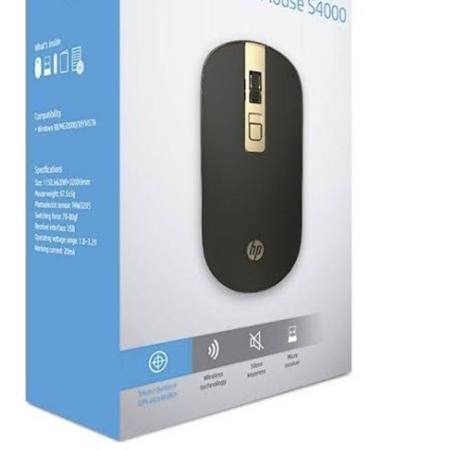 MOUSE WIRELESS HP S4000 1600DPI SILENT KLIK / MOUSE HP WIRELESS