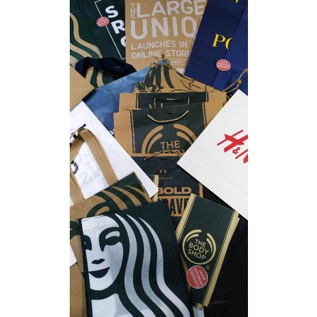 

PAPER BAG H&M The Body Shop Tory Burch Chanel - Plastic Bag Polo Coconut Hammer - ready