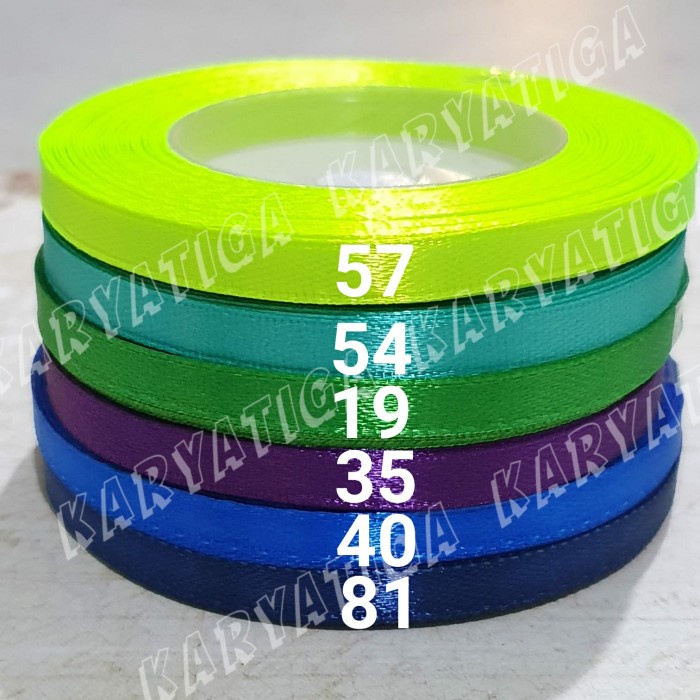 Pita Satin 1/4 Inch (0.6 cm) Panjang 25 Yard - Part 2
