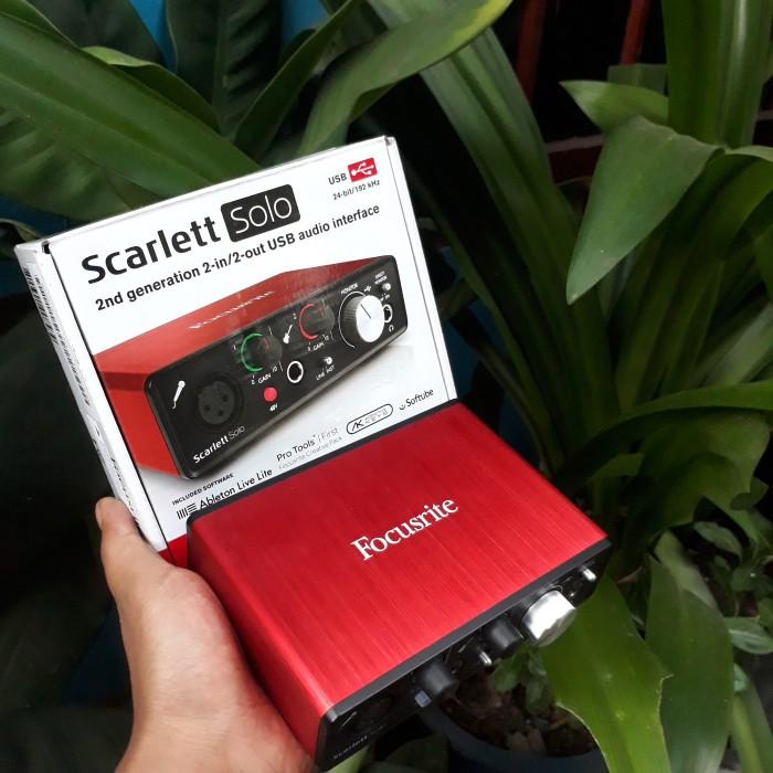 Focusrite Scarlett Solo 2Nd Gen Audio Interface ( Fullset Lengkap )
