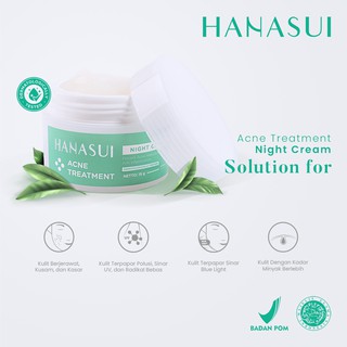 Hanasui Acne Treatment Night Cream | Shopee Indonesia