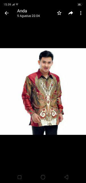 Kemeja Batik Pria Premium Lapis Furing Sogan M L Xl Xxl Pria Sejati