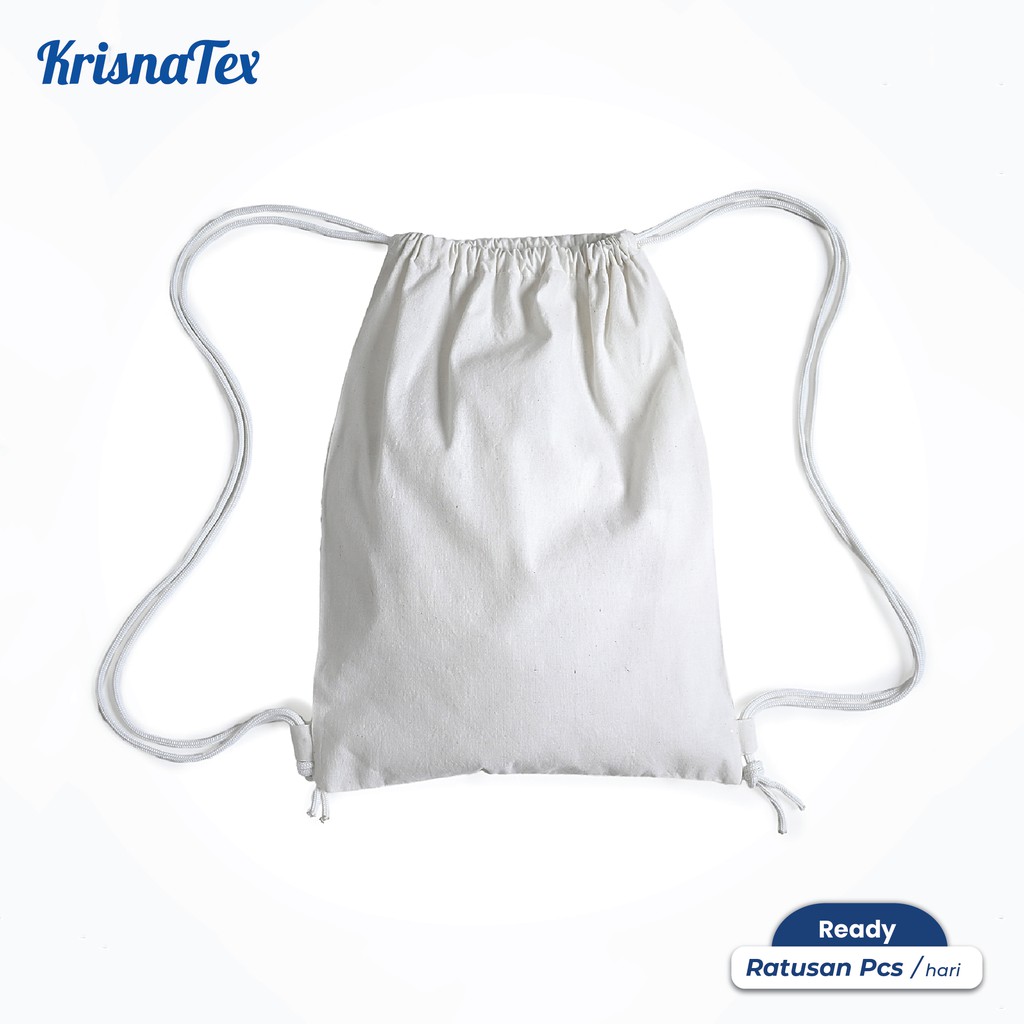 Tas Serut Blacu Polos - Ransel Drawstring Gymsack Bag