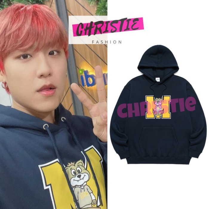 Hoodie Jimmy M Woojin M-Xxl 24 Warna / Sweater Jumper Kpop Ab6Ix Abnew - M, Navy On Sale