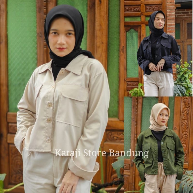 Atasan Wanita NAOMI Jaket Crop  Ala Korea