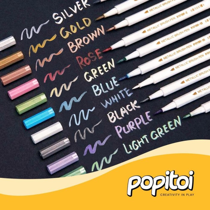 

STA Metallic Brush Pen Set 10 Colors